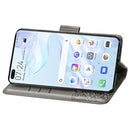 For Huawei P40 Butterfly Love Flower Embossed Horizontal Flip Leather Case with Bracket / Card Slot / Wallet / Lanyard(Gray)