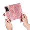 For Huawei P40 Butterfly Love Flower Embossed Horizontal Flip Leather Case with Bracket / Card Slot / Wallet / Lanyard(Rose Gold)