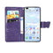 For Huawei P40 Butterfly Love Flower Embossed Horizontal Flip Leather Case with Bracket / Card Slot / Wallet / Lanyard(Dark Purple)