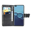 For Huawei P40 Pro Butterfly Love Flower Embossed Horizontal Flip Leather Case with Bracket / Card Slot / Wallet / Lanyard(Black)