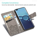 For Huawei P40 Pro Butterfly Love Flower Embossed Horizontal Flip Leather Case with Bracket / Card Slot / Wallet / Lanyard(Black)