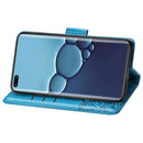 For Huawei P40 Pro Butterfly Love Flower Embossed Horizontal Flip Leather Case with Bracket / Card Slot / Wallet / Lanyard(Blue)