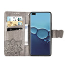 For Huawei P40 Pro Butterfly Love Flower Embossed Horizontal Flip Leather Case with Bracket / Card Slot / Wallet / Lanyard(Gray)