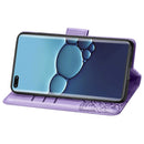 For Huawei P40 Pro Butterfly Love Flower Embossed Horizontal Flip Leather Case with Bracket / Card Slot / Wallet / Lanyard(Light Purple)