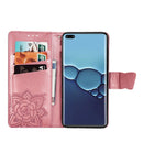 For Huawei P40 Pro Butterfly Love Flower Embossed Horizontal Flip Leather Case with Bracket / Card Slot / Wallet / Lanyard(Pink)