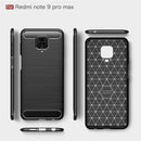For Xiaomi Redmi Note 9 Pro Max / Note 9 Pro / Note 9S Brushed Texture Carbon Fiber TPU Case(Navy Blue)
