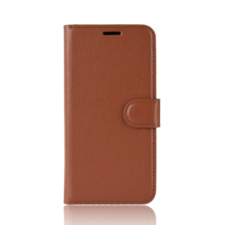 For alcatel 1S (2020) Litchi Texture Horizontal Flip Protective Case with Holder & Card Slots & Wallet(Brown)