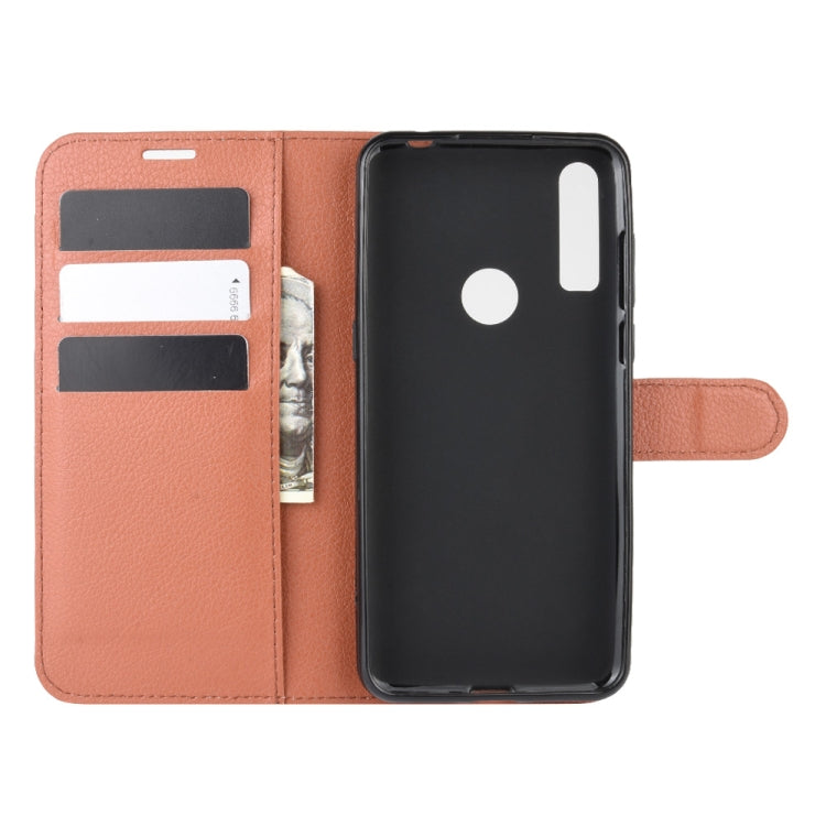 For alcatel 1S (2020) Litchi Texture Horizontal Flip Protective Case with Holder & Card Slots & Wallet(Brown)