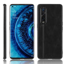 For Oppo Find X2 Pro Regular Version Shockproof Sewing Cow Pattern Skin PC + PU + TPU Case(Black)