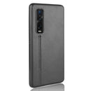For Oppo Find X2 Pro Regular Version Shockproof Sewing Cow Pattern Skin PC + PU + TPU Case(Black)