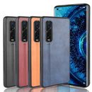 For Oppo Find X2 Pro Regular Version Shockproof Sewing Cow Pattern Skin PC + PU + TPU Case(Black)