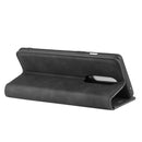 For OnePlus 8 Retro-skin Business Magnetic Suction Leather Case with Holder & Card Slots & Wallet(Black)