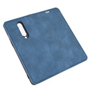For OnePlus 8 Retro-skin Business Magnetic Suction Leather Case with Holder & Card Slots & Wallet(Dark Blue)