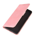 For OnePlus 8 Retro-skin Business Magnetic Suction Leather Case with Holder & Card Slots & Wallet(Pink)