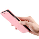 For OnePlus 8 Retro-skin Business Magnetic Suction Leather Case with Holder & Card Slots & Wallet(Pink)