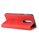 For OnePlus 8 Retro-skin Business Magnetic Suction Leather Case with Holder & Card Slots & Wallet(Red)