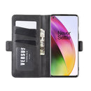 For OnePlus 8 Dual-side Magnetic Buckle Horizontal Flip Leather Case with Holder & Card Slots & Wallet(Black)