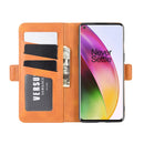 For OnePlus 8 Dual-side Magnetic Buckle Horizontal Flip Leather Case with Holder & Card Slots & Wallet(Yellow)