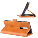 For OnePlus 8 Dual-side Magnetic Buckle Horizontal Flip Leather Case with Holder & Card Slots & Wallet(Yellow)