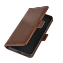 For OnePlus 8 Dual-side Magnetic Buckle Horizontal Flip Leather Case with Holder & Card Slots & Wallet(Brown)