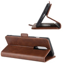 For OnePlus 8 Dual-side Magnetic Buckle Horizontal Flip Leather Case with Holder & Card Slots & Wallet(Brown)