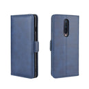 For OnePlus 8 Dual-side Magnetic Buckle Horizontal Flip Leather Case with Holder & Card Slots & Wallet(Dark Blue)