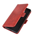 For OnePlus 8 Dual-side Magnetic Buckle Horizontal Flip Leather Case with Holder & Card Slots & Wallet(Red)