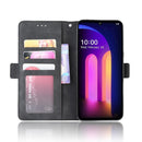 For LG V60 ThinQ 5G Wallet Style Skin Feel Calf Pattern Leather Case ï¼Œwith Separate Card Slot(Black)