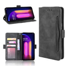 For LG V60 ThinQ 5G Wallet Style Skin Feel Calf Pattern Leather Case ï¼Œwith Separate Card Slot(Black)