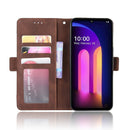 For LG V60 ThinQ 5G Wallet Style Skin Feel Calf Pattern Leather Case ï¼Œwith Separate Card Slot(Brown)