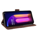 For LG V60 ThinQ 5G Wallet Style Skin Feel Calf Pattern Leather Case ï¼Œwith Separate Card Slot(Brown)