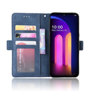 For LG V60 ThinQ 5G Wallet Style Skin Feel Calf Pattern Leather Case ï¼Œwith Separate Card Slot(Blue)