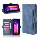 For LG V60 ThinQ 5G Wallet Style Skin Feel Calf Pattern Leather Case ï¼Œwith Separate Card Slot(Blue)