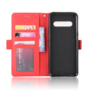 For LG V60 ThinQ 5G Wallet Style Skin Feel Calf Pattern Leather Case ï¼Œwith Separate Card Slot(Red)