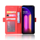 For LG V60 ThinQ 5G Wallet Style Skin Feel Calf Pattern Leather Case ï¼Œwith Separate Card Slot(Red)