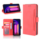 For LG V60 ThinQ 5G Wallet Style Skin Feel Calf Pattern Leather Case ï¼Œwith Separate Card Slot(Red)