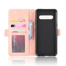 For LG V60 ThinQ 5G Wallet Style Skin Feel Calf Pattern Leather Case ï¼Œwith Separate Card Slot(Pink)