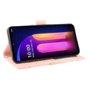 For LG V60 ThinQ 5G Wallet Style Skin Feel Calf Pattern Leather Case ï¼Œwith Separate Card Slot(Pink)