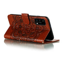 For Huawei P40 Pro Mandala Embossing Pattern Horizontal Flip Leather Case with Holder & Card Slots & Wallet & Photo Frame & Lanyard(Brown)