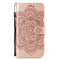 For Huawei P40 Pro Mandala Embossing Pattern Horizontal Flip Leather Case with Holder & Card Slots & Wallet & Photo Frame & Lanyard(Rose Gold)