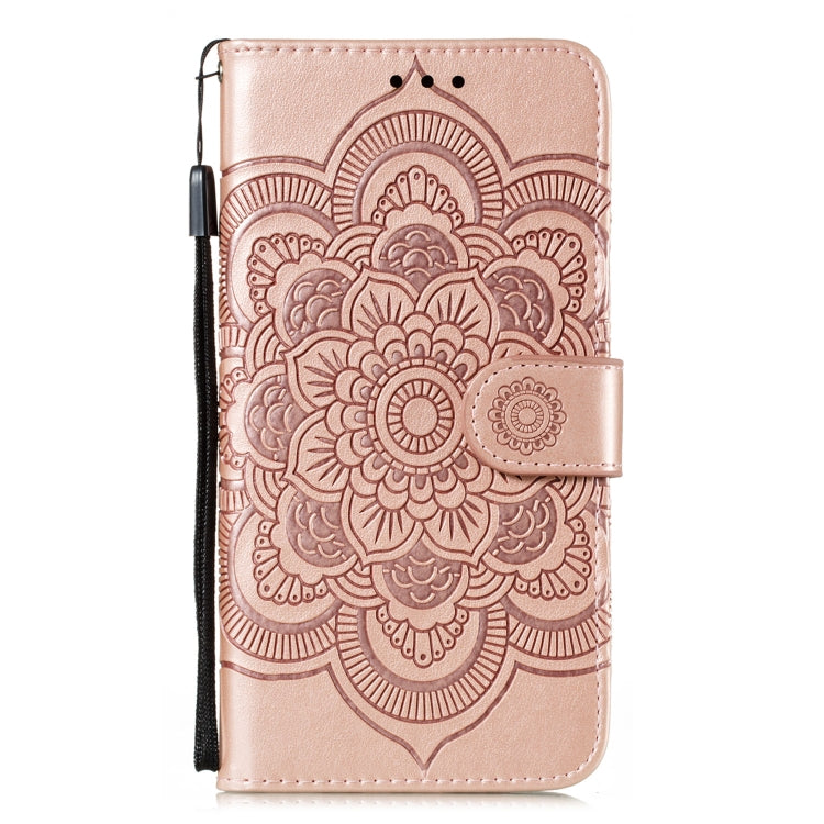 For Huawei P40 Pro Mandala Embossing Pattern Horizontal Flip Leather Case with Holder & Card Slots & Wallet & Photo Frame & Lanyard(Rose Gold)