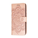 For Huawei P40 Pro Mandala Embossing Pattern Horizontal Flip Leather Case with Holder & Card Slots & Wallet & Photo Frame & Lanyard(Rose Gold)