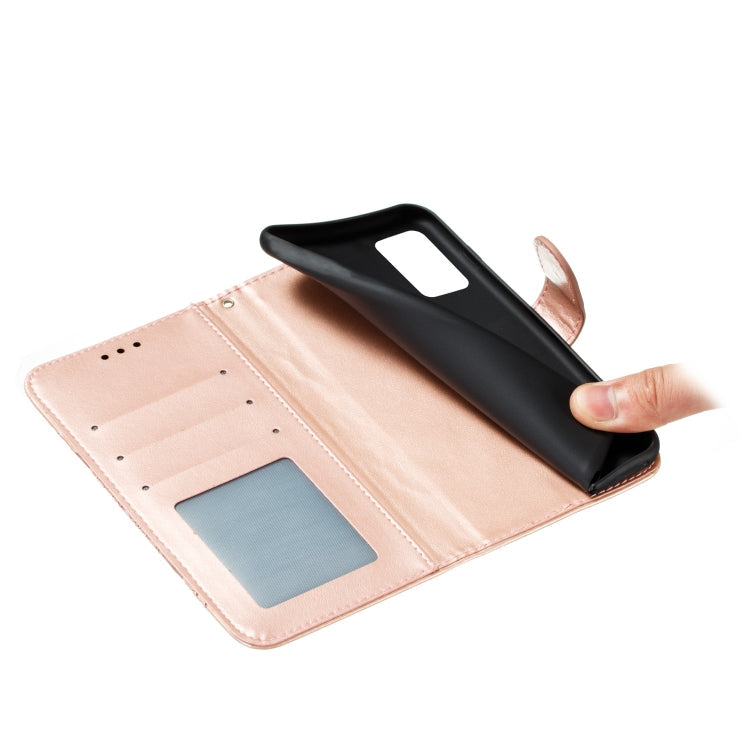 For Huawei P40 Pro Mandala Embossing Pattern Horizontal Flip Leather Case with Holder & Card Slots & Wallet & Photo Frame & Lanyard(Rose Gold)