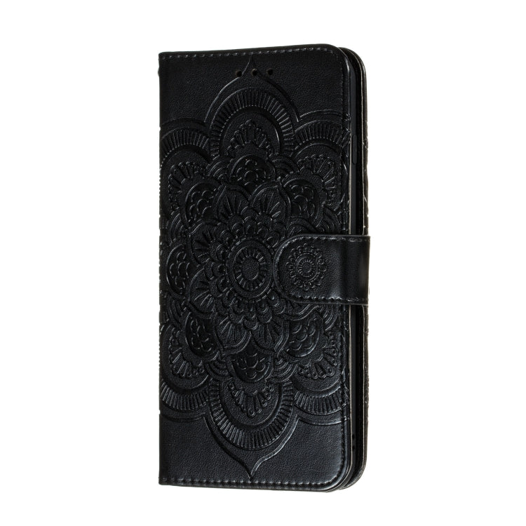 For Huawei P40 Mandala Embossing Pattern Horizontal Flip Leather Case with Holder & Card Slots & Wallet & Photo Frame & Lanyard(Black)