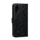 For Huawei P40 Mandala Embossing Pattern Horizontal Flip Leather Case with Holder & Card Slots & Wallet & Photo Frame & Lanyard(Black)