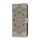 For Huawei P40 Mandala Embossing Pattern Horizontal Flip Leather Case with Holder & Card Slots & Wallet & Photo Frame & Lanyard(Grey)