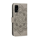 For Huawei P40 Mandala Embossing Pattern Horizontal Flip Leather Case with Holder & Card Slots & Wallet & Photo Frame & Lanyard(Grey)