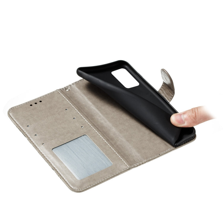 For Huawei P40 Mandala Embossing Pattern Horizontal Flip Leather Case with Holder & Card Slots & Wallet & Photo Frame & Lanyard(Grey)