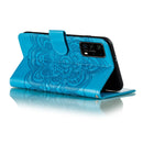 For Huawei P40 Mandala Embossing Pattern Horizontal Flip Leather Case with Holder & Card Slots & Wallet & Photo Frame & Lanyard(Blue)