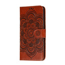 For Huawei P40 Mandala Embossing Pattern Horizontal Flip Leather Case with Holder & Card Slots & Wallet & Photo Frame & Lanyard(Brown)